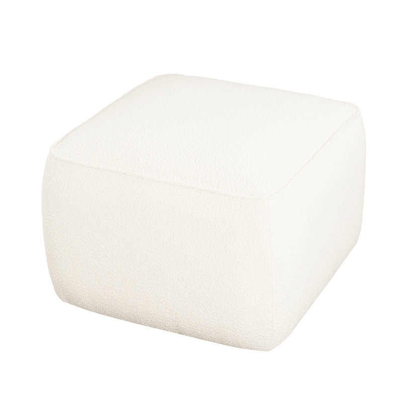 White Boucle In Square Shape With Dense Foam Padding And Pocket Coil Spring System For Maximum Comfort, A Modern Home Ambiance, 22.2 W X D 16.16 H - Covered Non Marking Foot Caps, Modular ,