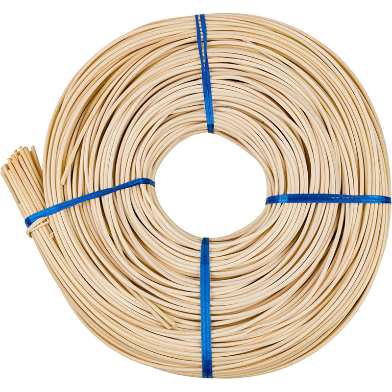 # 4-3 mm Round Reed | 1 Pound Coil | Rattan Reed for Basket Weaving and Wicker Furniture Making