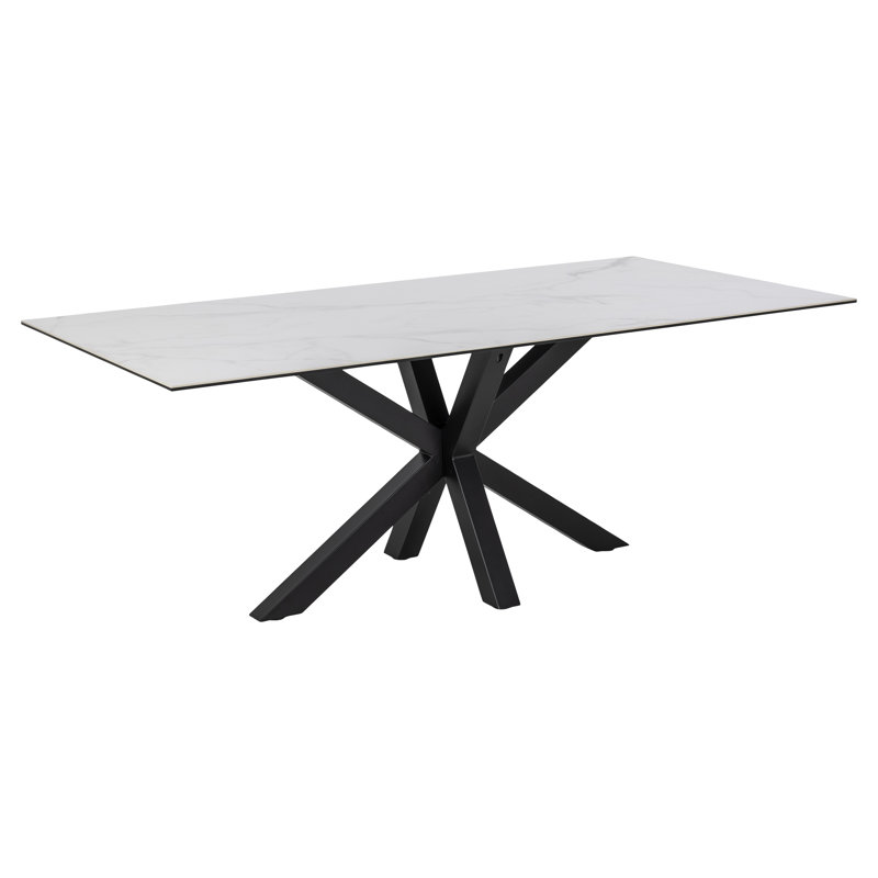 Leilani Metal Base Dining Table, White