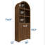 72" Tall Wood Arched Storage Cabinet – 5-Shelf Kitchen Pantry Cabinet with Doors & Open Shelves, Versatile Standing Bookcase & Cupboard-1378327271
