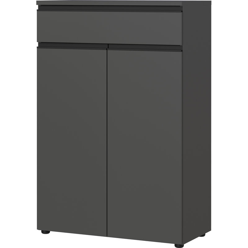 Bonares 81cm Wide File Cabinet, Matt black