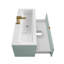 Ensemble de meuble-lavabo mural moderne 42 po - Poignées sauge / or Loft Collection-824064436-824064430