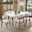 Juvan Modern 7-Piece Rectangular Marble Dining Table Set With 6 Faux Leather Chair-1775852562-1776037283