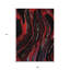 Tapis extérieur lavable abstrait noir et rouge 9 pi x 12 pi noir