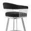 Tabouret pivotant en similicuir Robinett avec base et accoudoirs en métal-349604303-349604298-351080181
