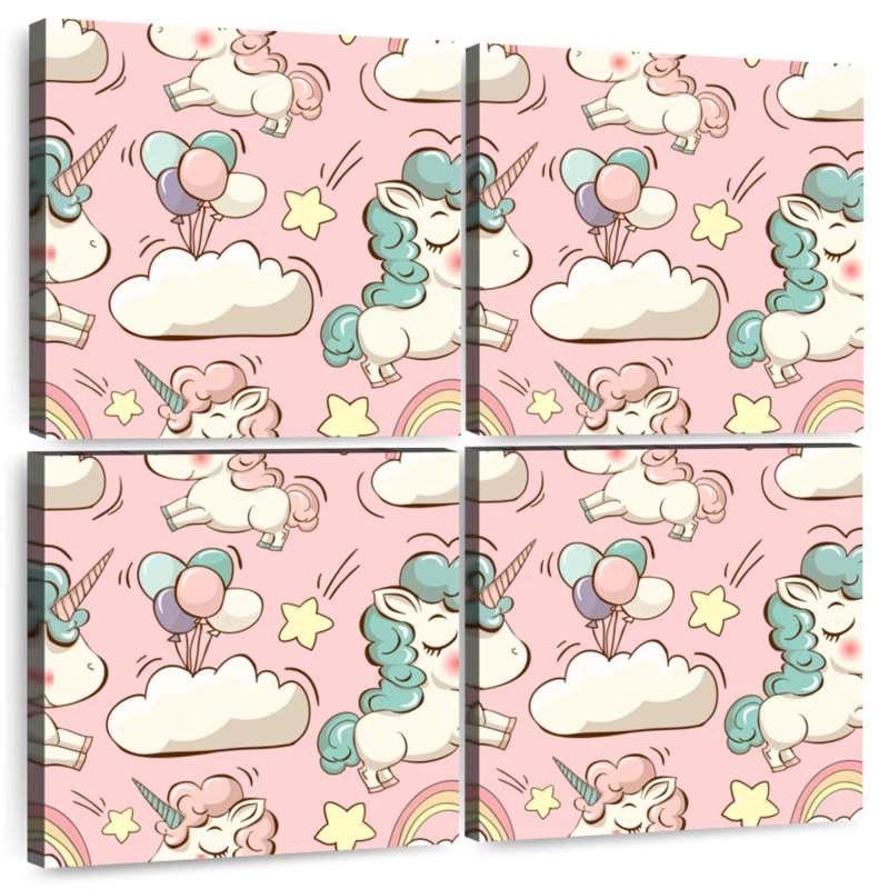 Ashelle Happy Unicorns, H 26 po x l 26 po