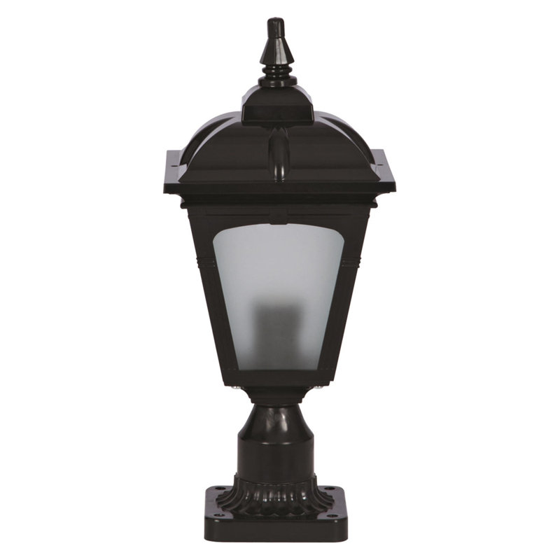 Stylish Outdoor Wall Lamp, Black & White, 17.7 x 7.9 inches | Durable ABS Body & Polycarbonate Cap, E27 Socket (Max 40W) | IP65 Waterproof, Ideal for Traditional & Industrial Décor, Nostalgic Design