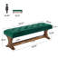 Banc de 55 po à l'extrémité du lit tapissier, banc d'entrée en bois massif touffeté-447152030
