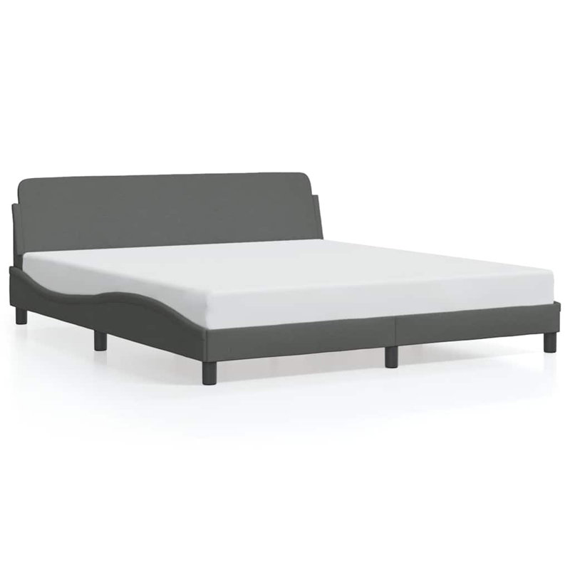 Structure de lit vidaXL gris foncé 152x203 cm, Grand, Gris foncé