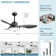 47" 3 ABS Blade Modern Classic Ceiling Fan Light With Three-Tone Lighting, Remote Control Adjustment, And Timing Function