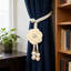 Kbndieu Camellia Curtain Tiebacks Curtain Accessories and Decor Sheer Curtain Pearl Tying Cord Modern Concise Adjustable Curtain Tiebacks