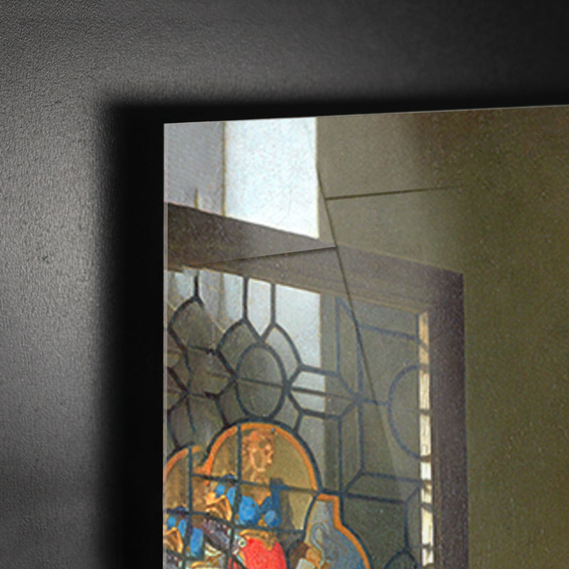 Dama Con Due Cavalieri by Jan Vermeer - Unframed Painting on Canvas, 70cm H x 70cm W
