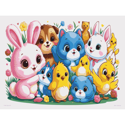 Harper Orchard Washable Cute Animals Kids Rug