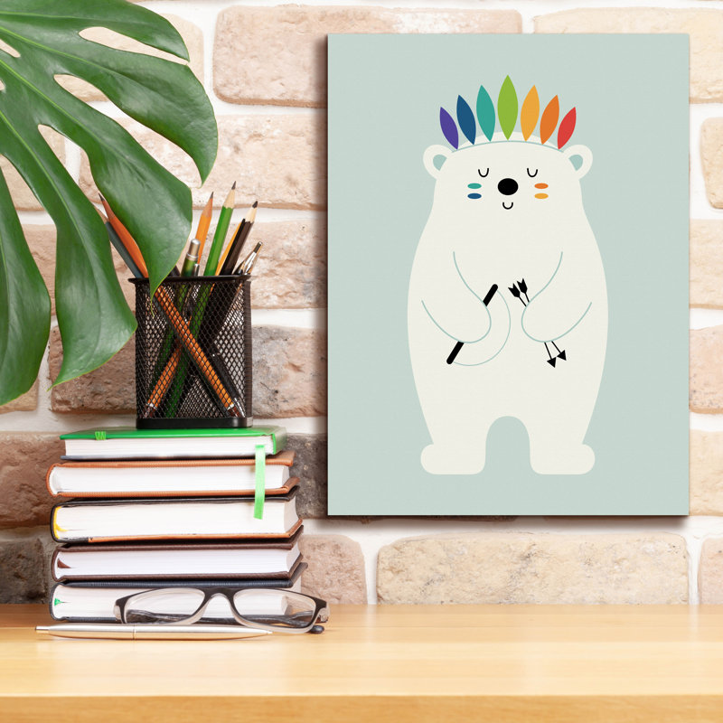 Art mural sur toile Trinx «Be Brave Polar» par Andy Westface, H 16 po x l 12 po x P 0,75 po