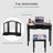 Ensemble coiffeuse avec tabouret et miroir Django-30960291