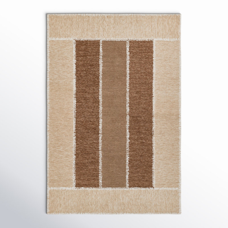 Hand Tufted Wool Geometric Rug, Rectangle  2' x 3'