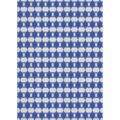 Tapis de la surface bleue en laine touffeté à la main Debrah