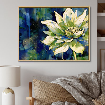 Vert, bleu, lotus, reflets