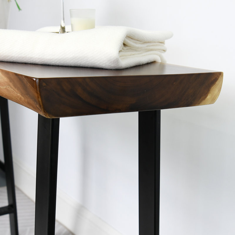 Solid Wood Top Console Table, 86.4cm H x 119.4cm W x 33cm D