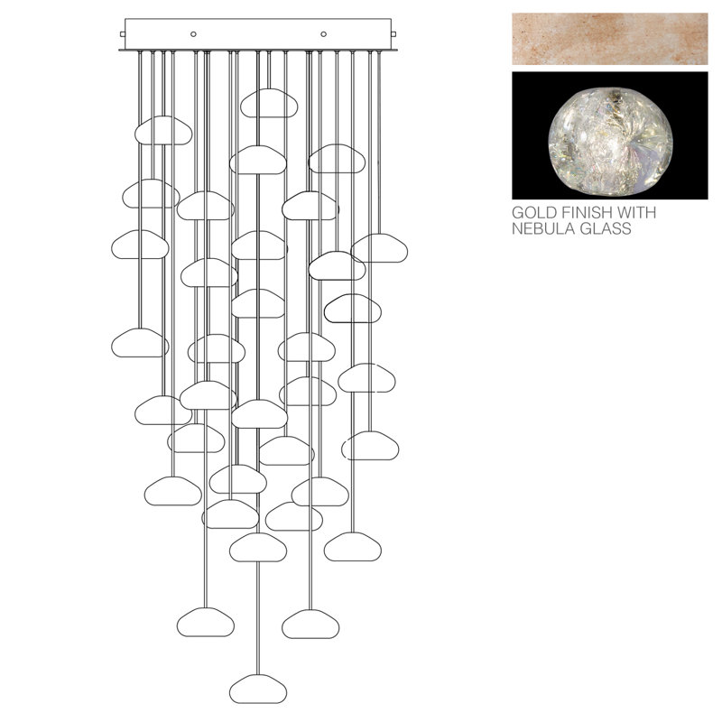 Natural Inspirations 36 - Light Pendant, Gold