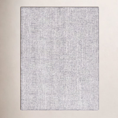 Rowe Ivory Black Hand-Tufted Checkered Rug