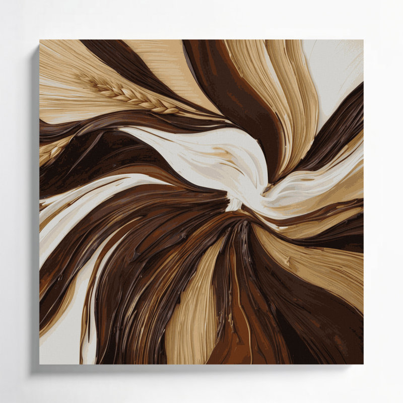 Art mural sur toile Lyrical Abstraction 30, H 8 po x l 8 po