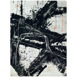 Area Rug in Black/Gray