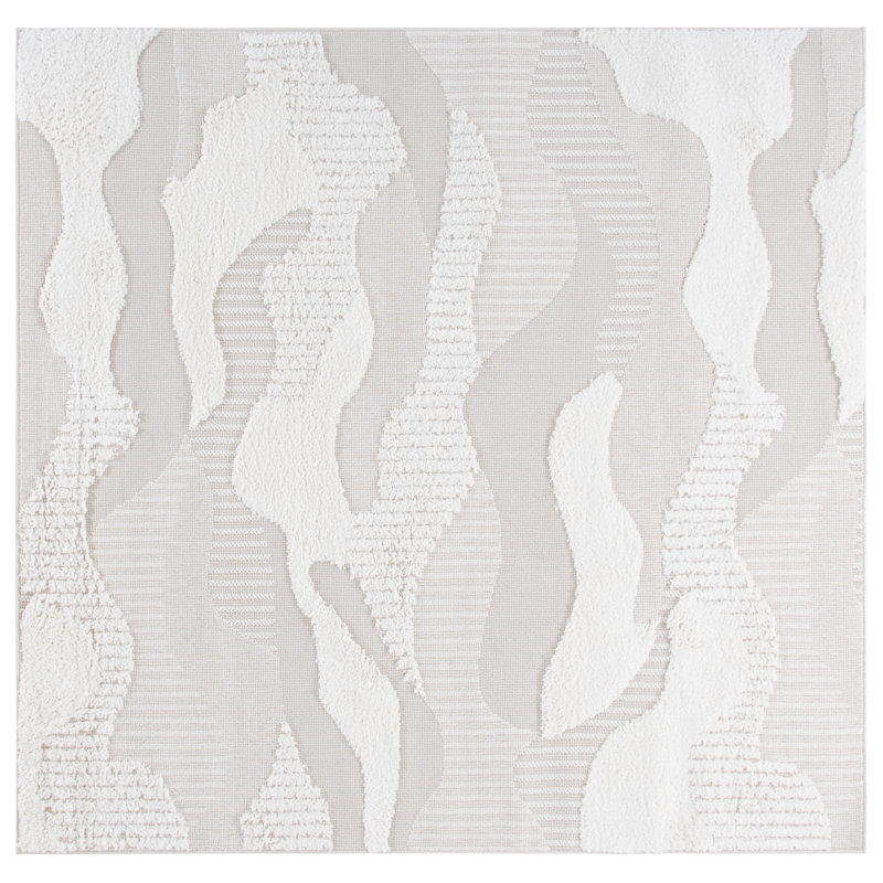 Fiama Performance Abstract Rug, Square 6'7"