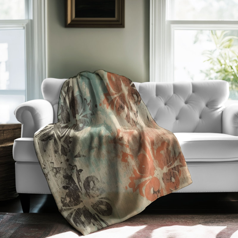 Abstract Abstract - Couverture sherpa de qualité supérieure 1 pièce, Grand lit