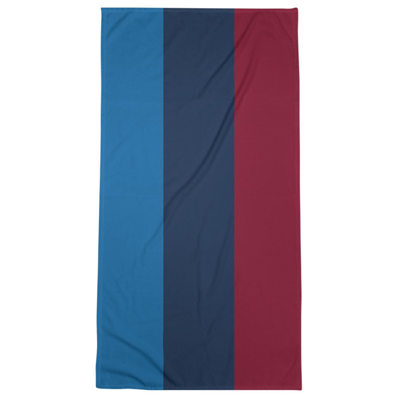 Winnipeg Lightweight Bath Towel, Aviator Blue/Polar Night Blue/Red, Poly/Cotton