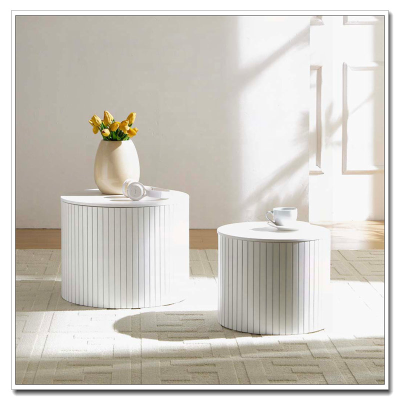 Ensemble de tables basses Nesting, Blanc