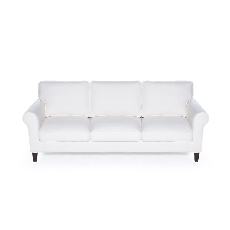 Cicero 87.4'' Slipcovered Sofa, White