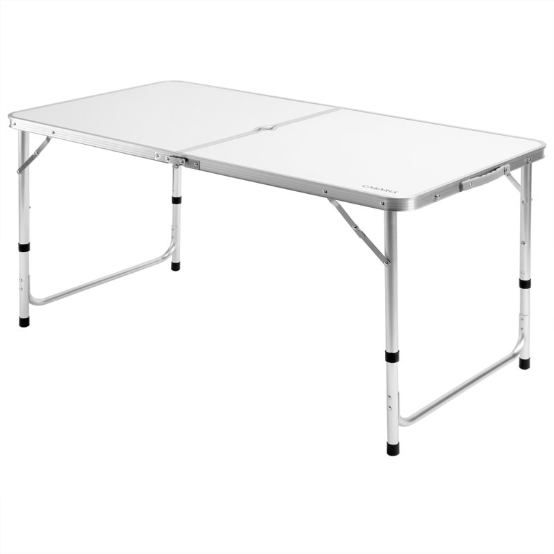 Rectangular 8 - Person 120Cm L Outdoor Camping Table, White