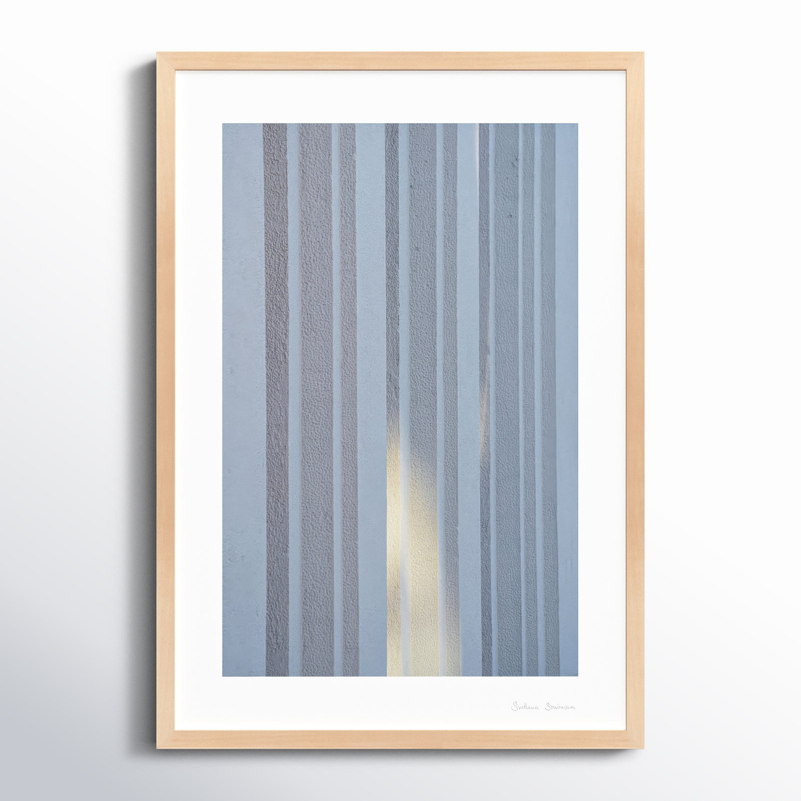 Ludvig "Sun and Concrete 2" Photo Print, Maple, 25" H x 17.5" W x 1.25" D
