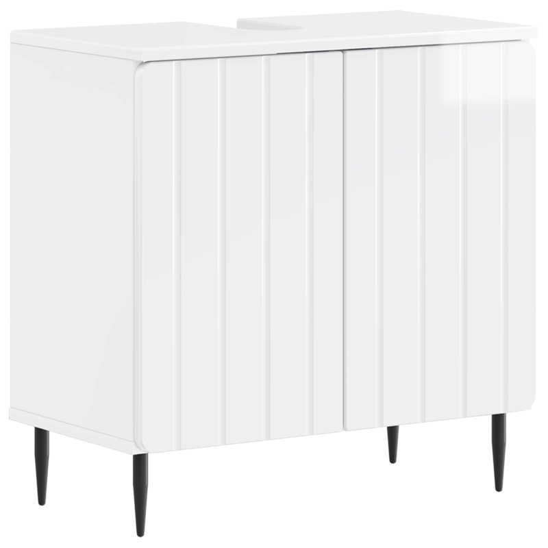 Bathroom Storage Furniture Set, High Gloss White