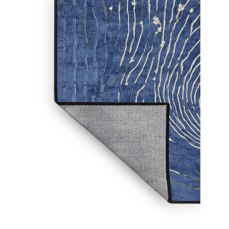 Machine Washable Gray Area Rug, Rectangle 2' x 3'