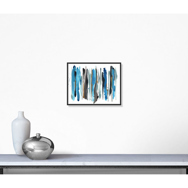 Vertical Elements - Print on Canvas, White Framed, 56cm H x 71cm W x 5.1cm D