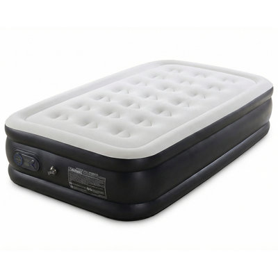  Air Mattress, Built-in Pump, Fast Inflation, 660lbs Support, Comfort Flocking Top,Twin/Queen 16/18/22 in Black