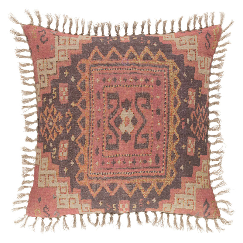 Anatolia Linen Kilim Print Decorative Pillow, Pillow Cover Only - No Insert
