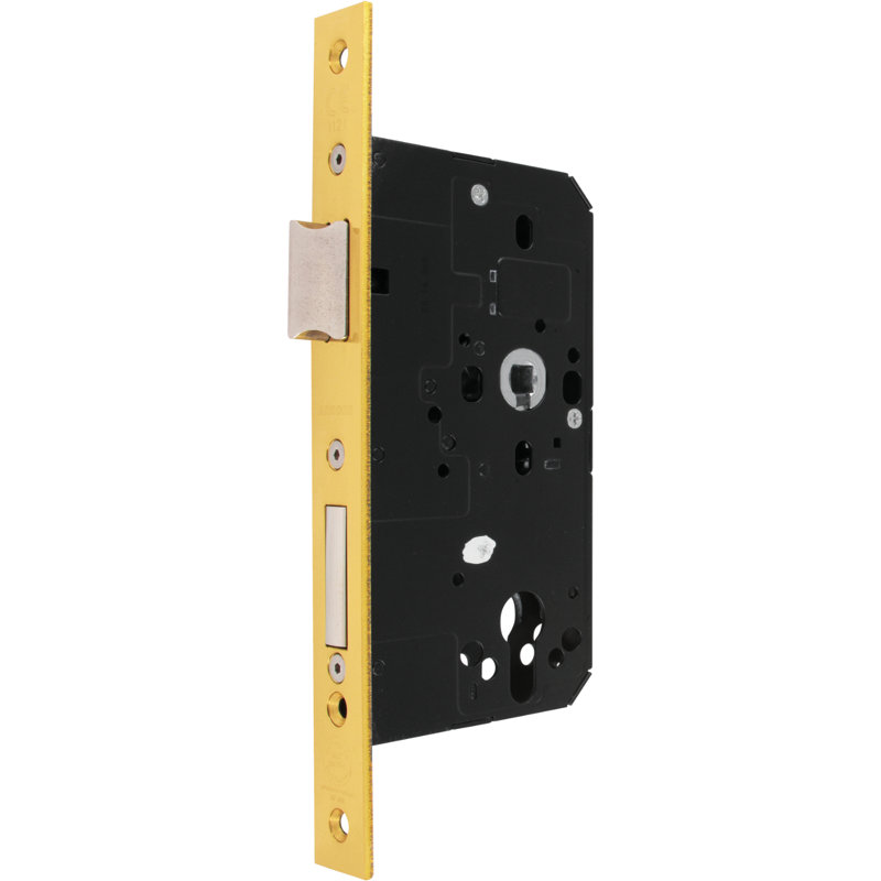 Brass Lock, Polished Brass, 16.5cm H x 1.6cm W x 8.8cm D