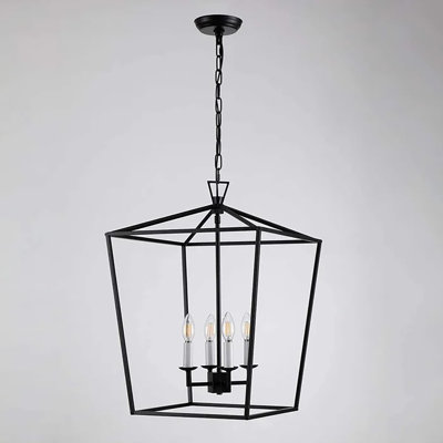 Luminaire suspendu géométrique à 4 lumières DEL Mekka
