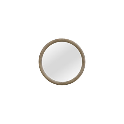 English Knotty Oak Inspired Round Mirror
