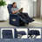 Fabric Recliner Sofa With Remote Control,Power Lift Chair, Side Pockets