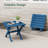 All Weather Adirondack Outdoor HDPE Foldable Side Table-284362847
