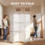 160cm W x 170cm H 4 - Panel Solid Wood Folding Room Divider-1858095935