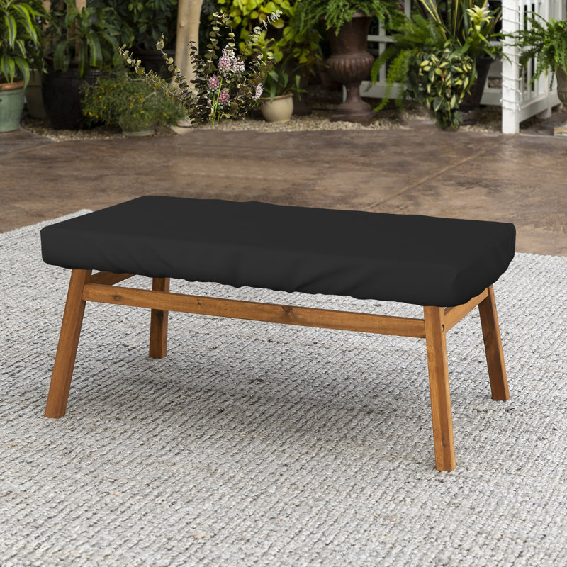 Heavy-Duty Multipurpose Rectangle Patio Table Top Cover, Waterproof Outdoor UV-Resistant Table Cover, Black