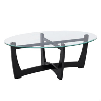 48 Inch Oval Glass Coffee Table