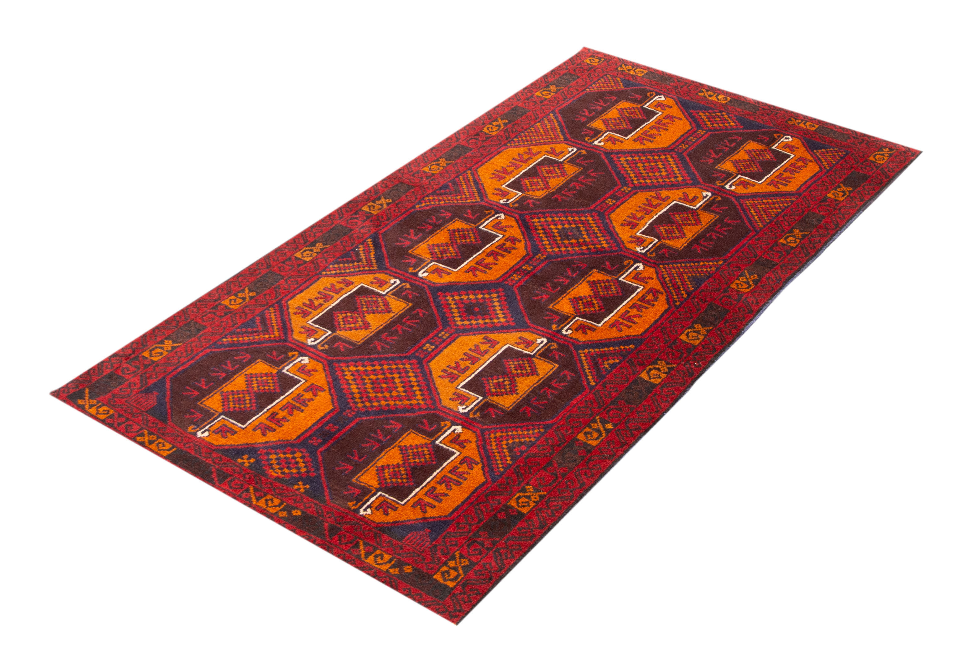 Isabelline Teimani Dark Red Rug 3'5
