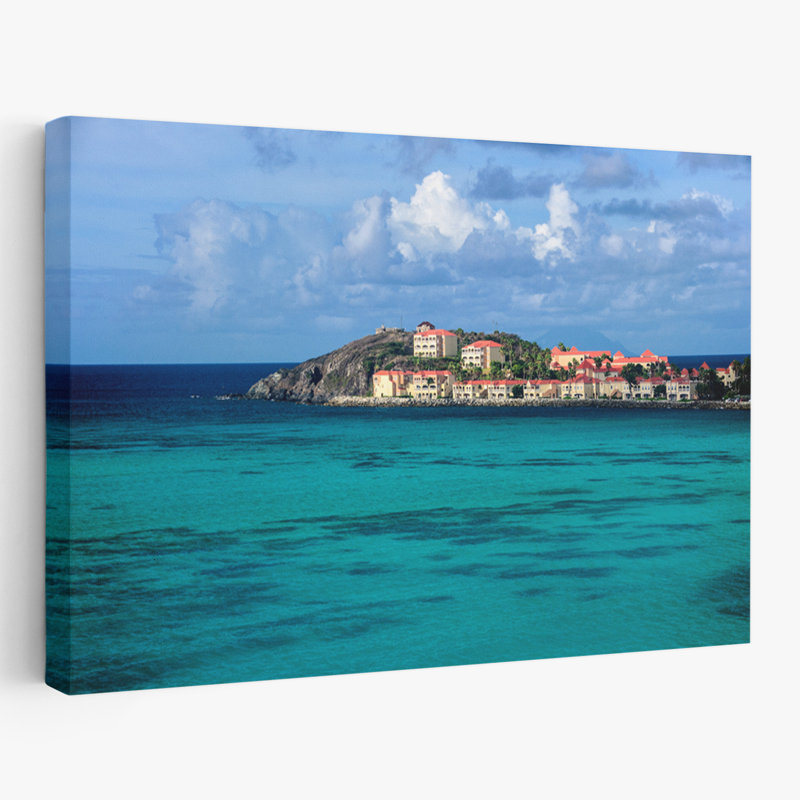 Île de Haven, océan, océan, art côtier, art abstrait, art contemporain, H 24 po x l 16 po