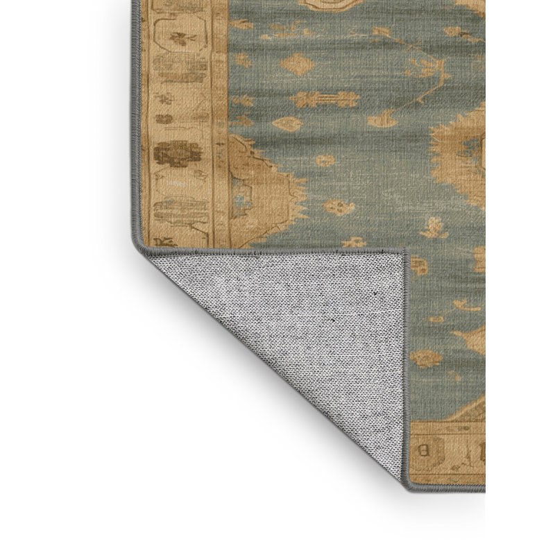Machine Washable Overdyed Brown Area Rug, Rectangle 7' x 10'